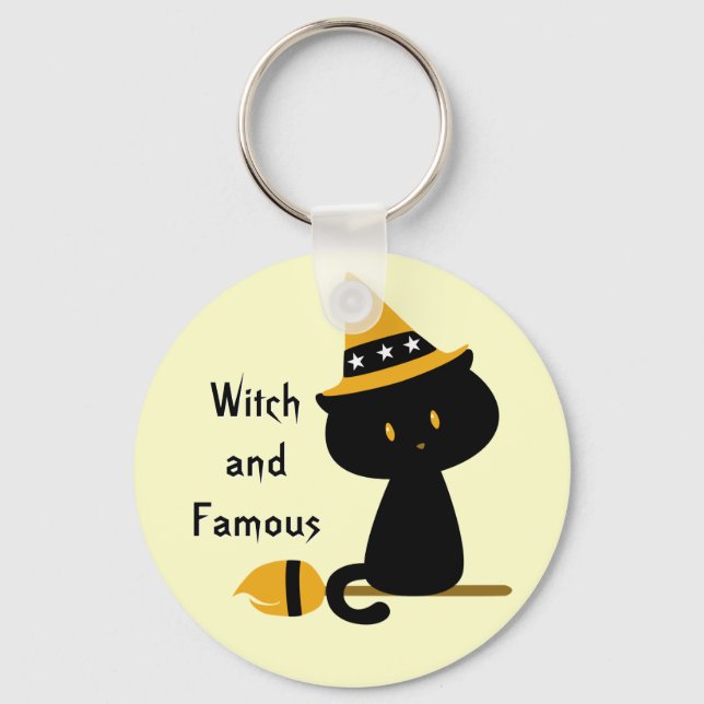 Witchy Cat Chaveiro (Frente)