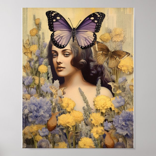 Witchy Celestial Poster Print | Dreamy Moon & Star (Frente)