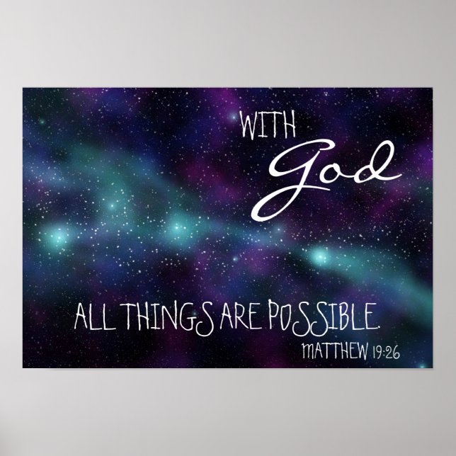 With God all things are possible Poster (Frente)