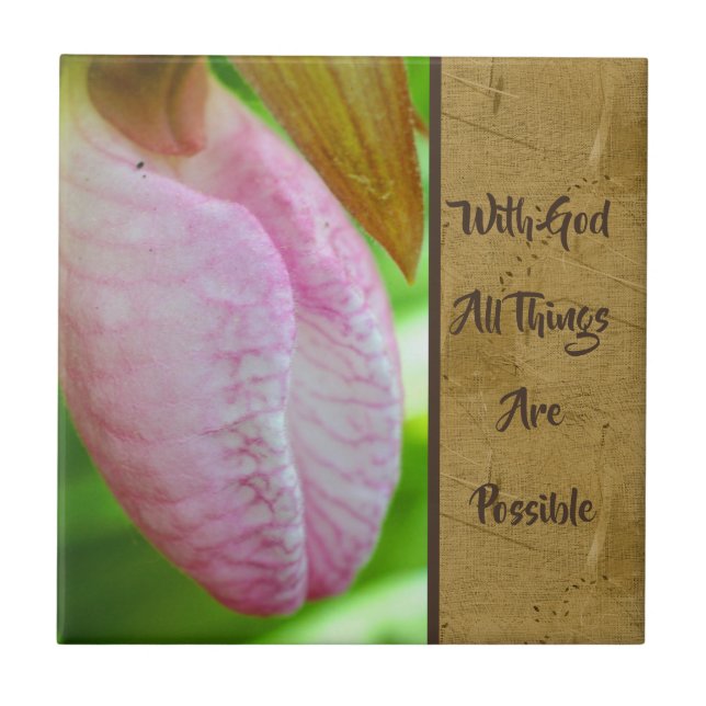 With God All Things Possible Inspirational  (Frente)