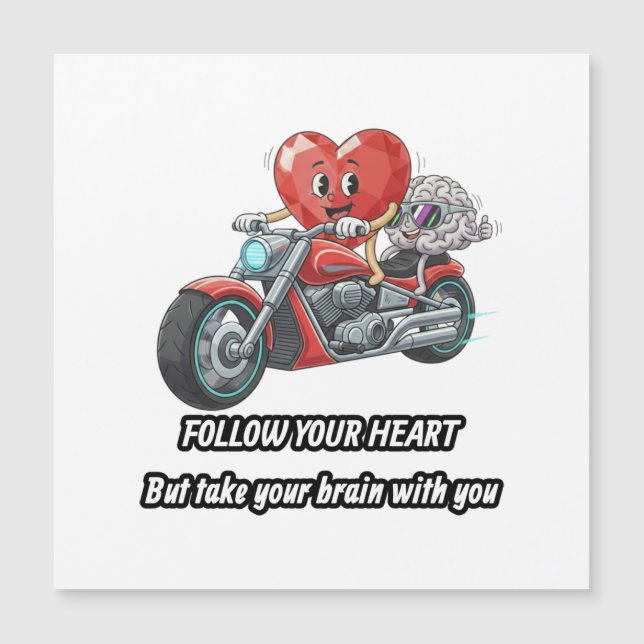 witty relationship quote gift heart riding bike (Frente)