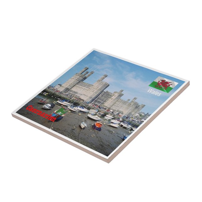 WLS018 CAERNARFON CASTLE, País de Gales, Europa (Lateral)