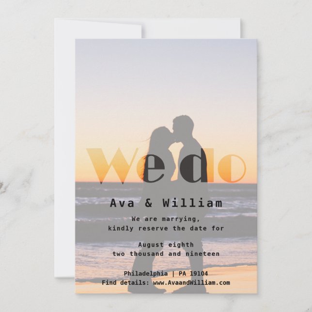 Wo Do - Sunset Wedding - Reservar a Data (Frente)