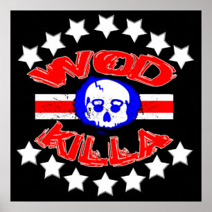 WOD Killa - poster do crânio da chaleira do