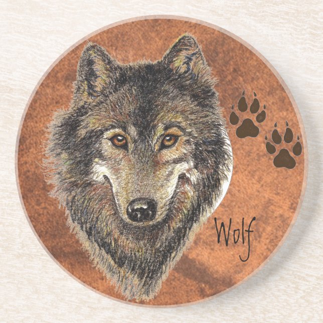 Wolf Animal Porta copos (Frente)
