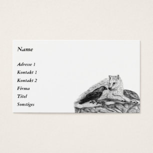 Wolf e Raven - Design preto e branco