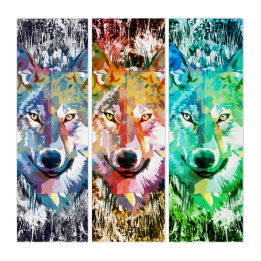 Wolf Head - Faces de Lobo - Trabalho de arte Wolf 