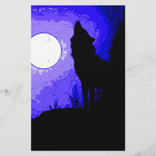 Wolf Howling na Lua (Frente)