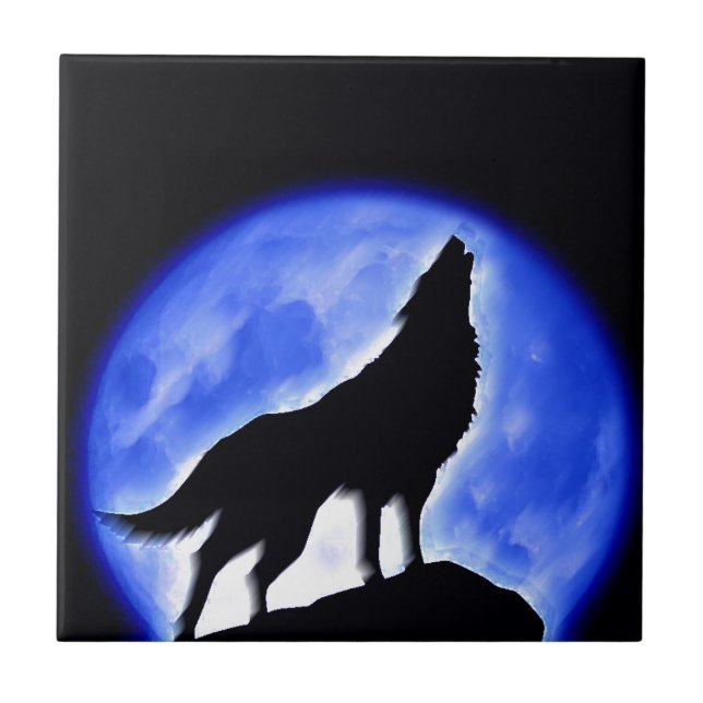 Wolf Howling na Lua (Frente)