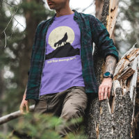 Wolf Howling personalizado na ilustração da lua