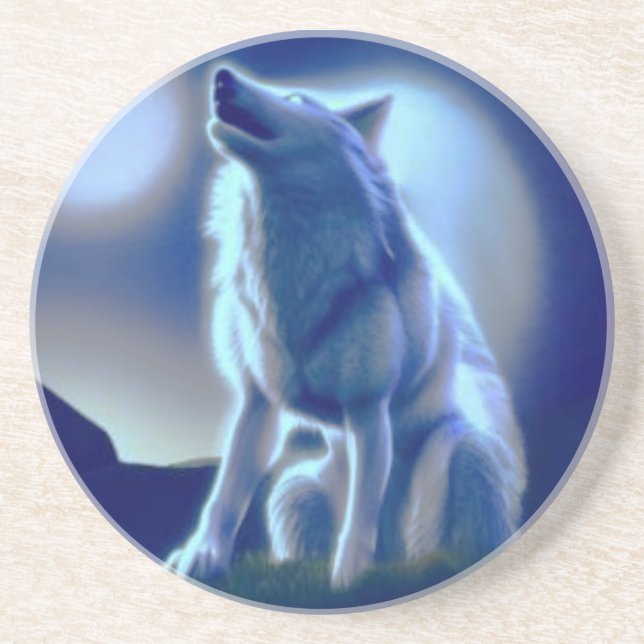 Wolf Howling Porta copos (Frente)