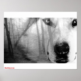 Wolf in Forest Poster   DarkSpectrum original