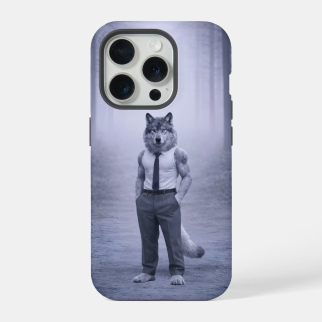 Wolf in Minimal Formal Attire – Silent Forest Port (Verso)