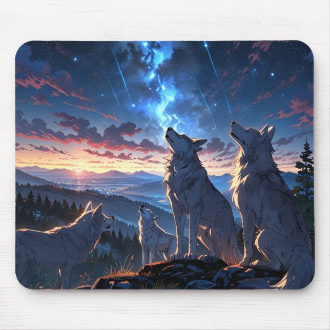 🌕 🐺 Wolf Pack Mousepad - Unidos por Instinto, Dr (Frente)