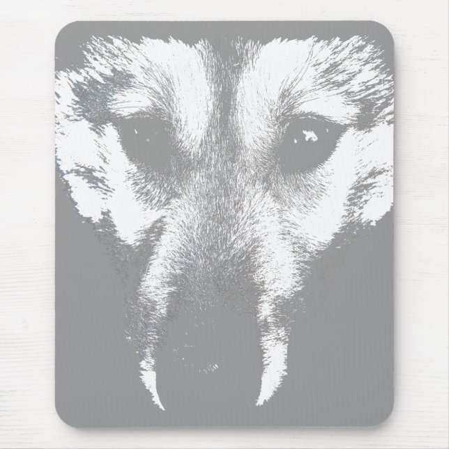 Wolf Pup Mousepad Oferece Cães Roucos De Cães De L (Frente)
