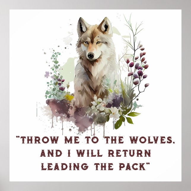 Wolf Quote Poster (Frente)