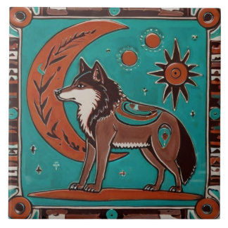 Wolf Southwestern Nativo Americano Sudoeste