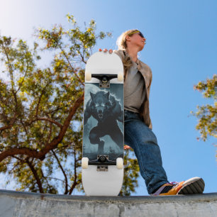 Wolf Themed Skateboard