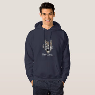 Wolf Yellowstone Wolf, um suéter de capuz com cap