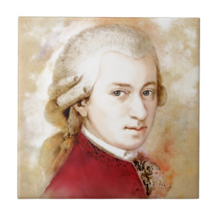 Wolfgang Amadeus Mozart im Aquarell Stil