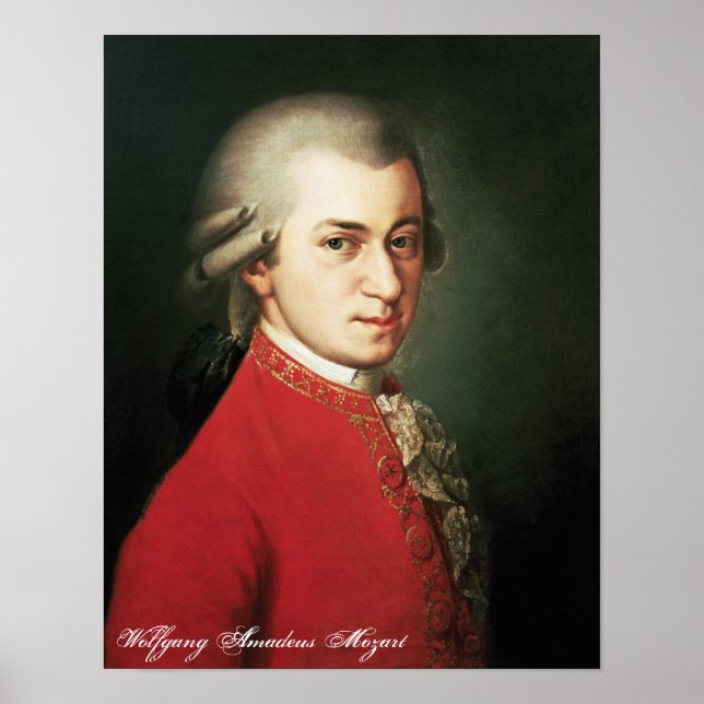 Wolfgang Amadeus Mozart Impressão (Frente)