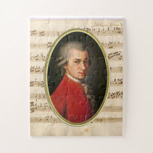 Wolfgang Amadeus Mozart Retrato Quebra-cabeça
