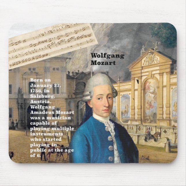 Wolfgang Mozart Mousepad (Frente)