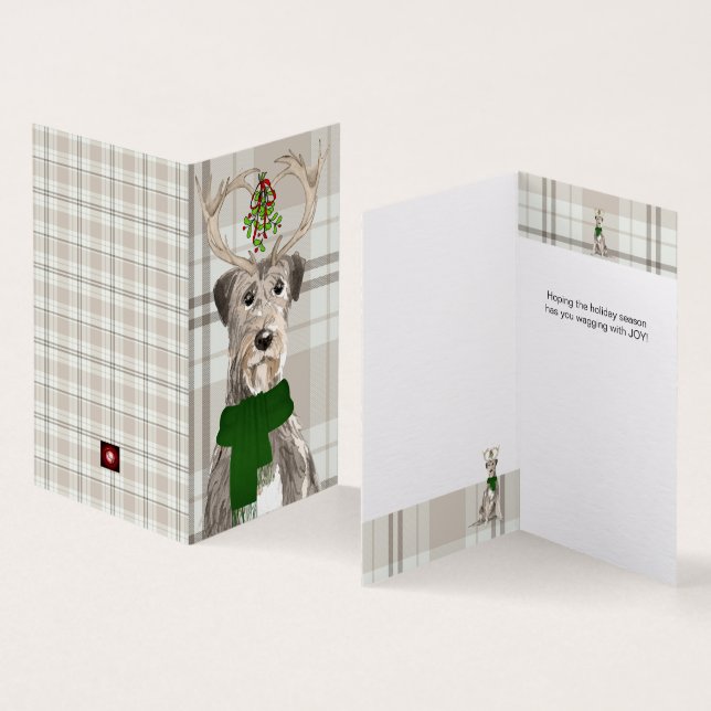 Wolfhound irlandês em Antlers com Xadrez de Terra (Interior e exterior)