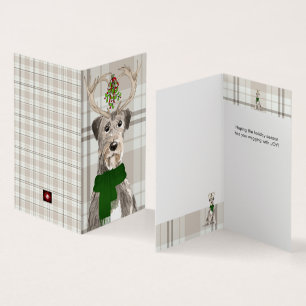 Wolfhound irlandês em Antlers com Xadrez de Terra