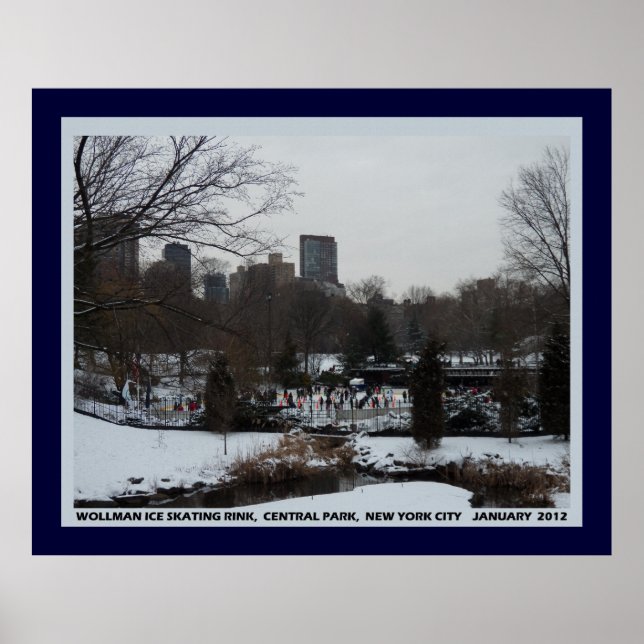 Wollman Ice Skating Rink, Central Park NYC Poster (Frente)