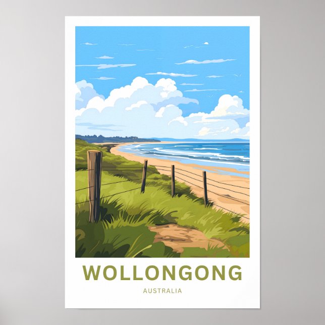 Wollongong Austrália Viagem Impressão (Frente)