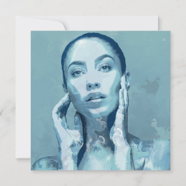 "Woman in Blue" Enkele kaart (Frente)