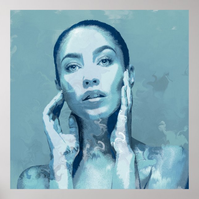 "Woman in Blue" Poster mat (Frente)