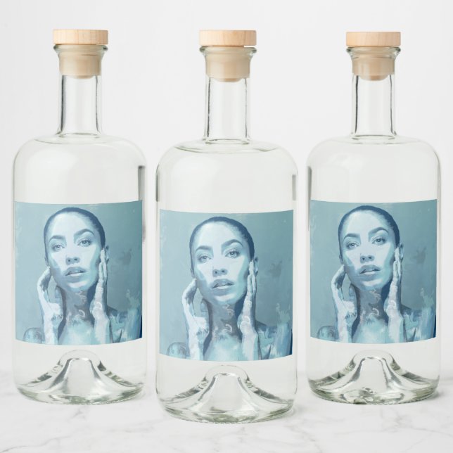 "Woman in Blue" Premium Canvas  (Garrafas)