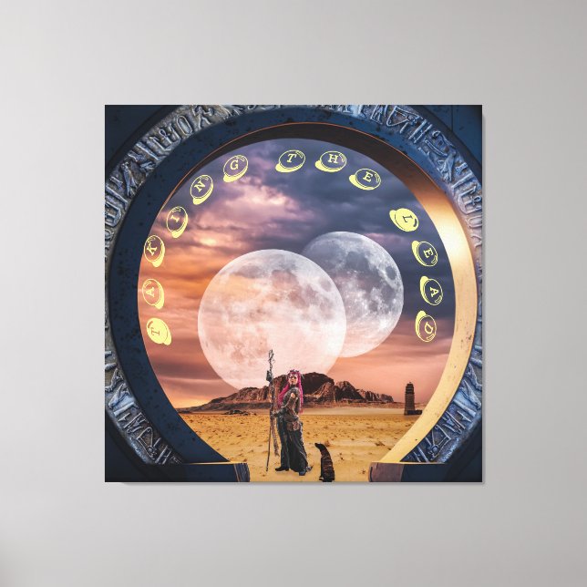 Woman Warrior Positive Phrase Stretch Canvas (Frente)