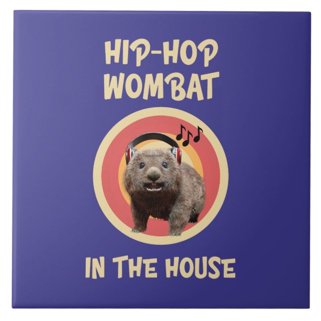 Wombat de Hip-hop Engraçado em Casa (Frente)