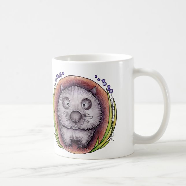 "Wombie" a caneca do wombat (Direita)