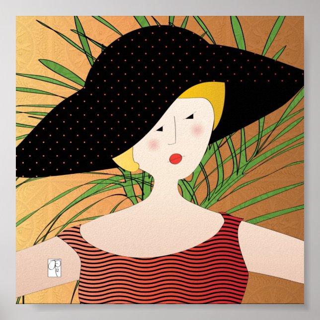 Women Hats Brimmed Poster (Frente)