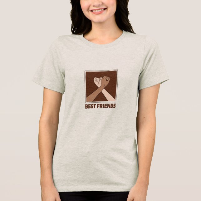 Women’s Friendship Unity Print Casual T-Shirt (Frente)