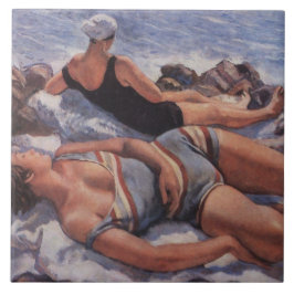 Women Sunbelt on the Beach (por Serebriakova)