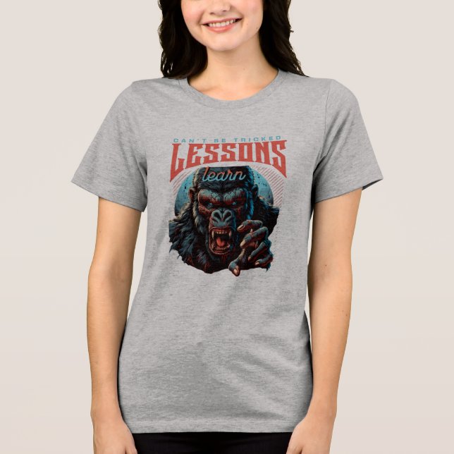 Women Wise Gorilla Lessons Learn T-Shirt (Frente)