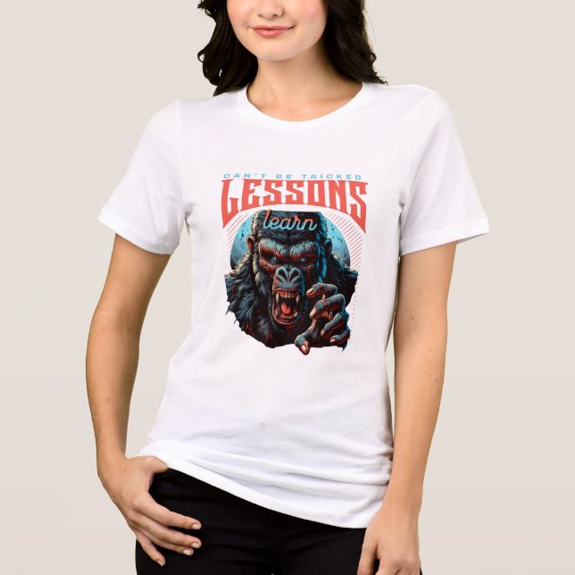 Women Wise Gorilla Lessons Learn T-Shirt (Frente)