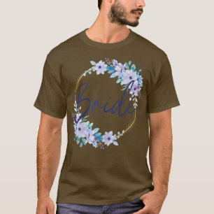 Womens Bride Flor, Teto E Camisetas De Festa de ca