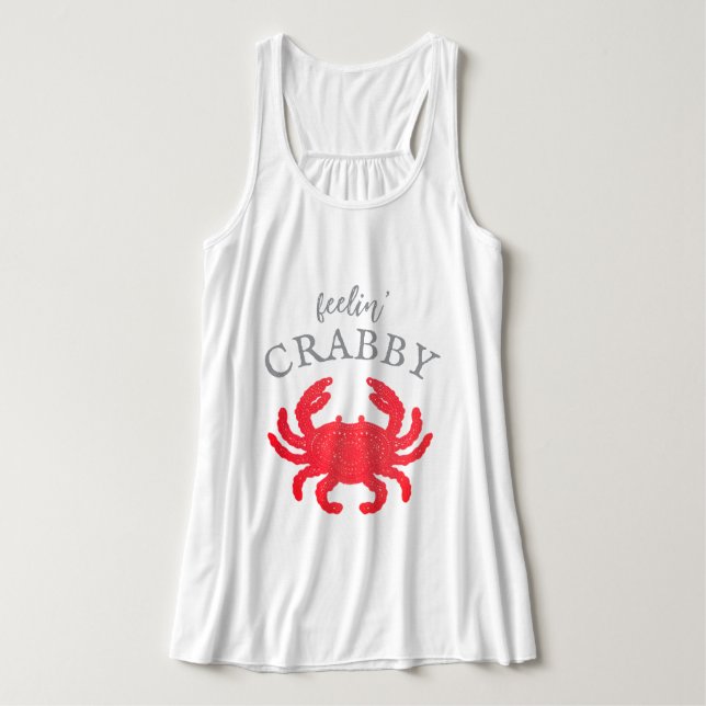 Women's Feelin Crabby Tank Top (Frente do Design)