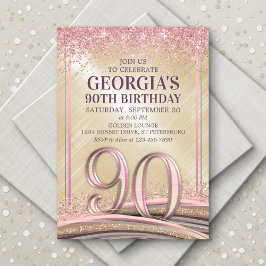 Womens Glam 90 Birthday Convite