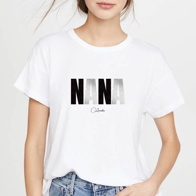 Women's Grandma Nana T-Shirts &Custom Name T-Shirt (Criador carregado)