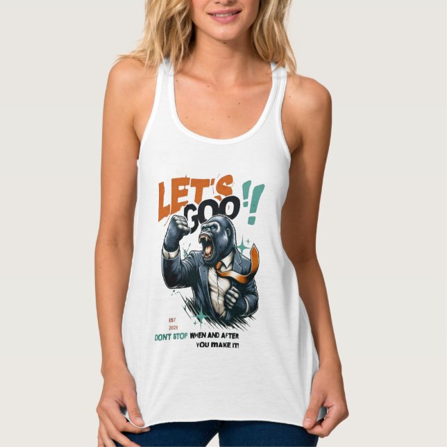 WOMEN'S LET'S GOO LESSONS LEARN TANK TOP  (Frente)
