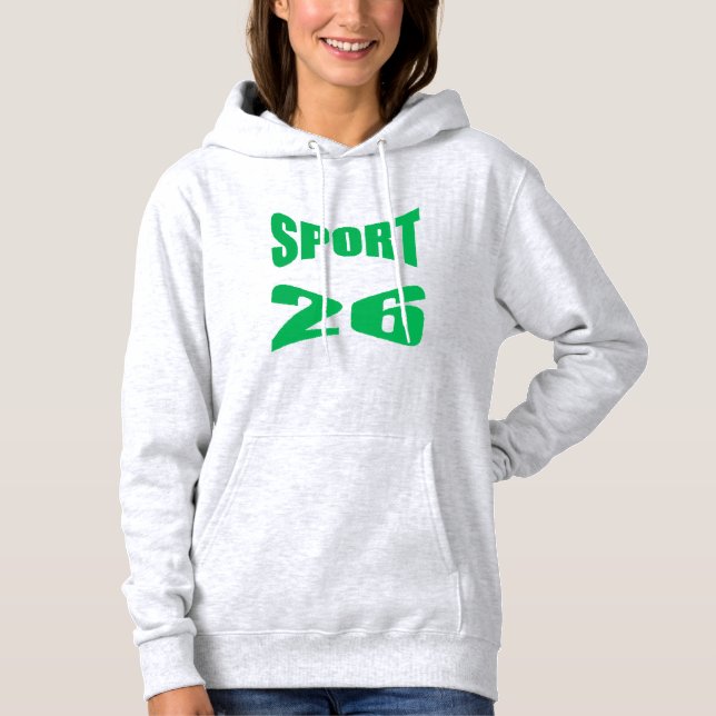 Women's Pullover Hoodie ash  SPORT 26 (Frente)