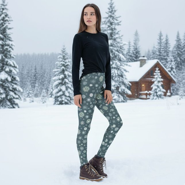 Women's Winter Print Leggings - Warm & Soft Pants  (Criador carregado)