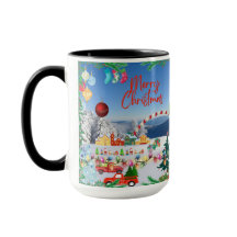 Wonderland de inverno: Café de caneca de Natal